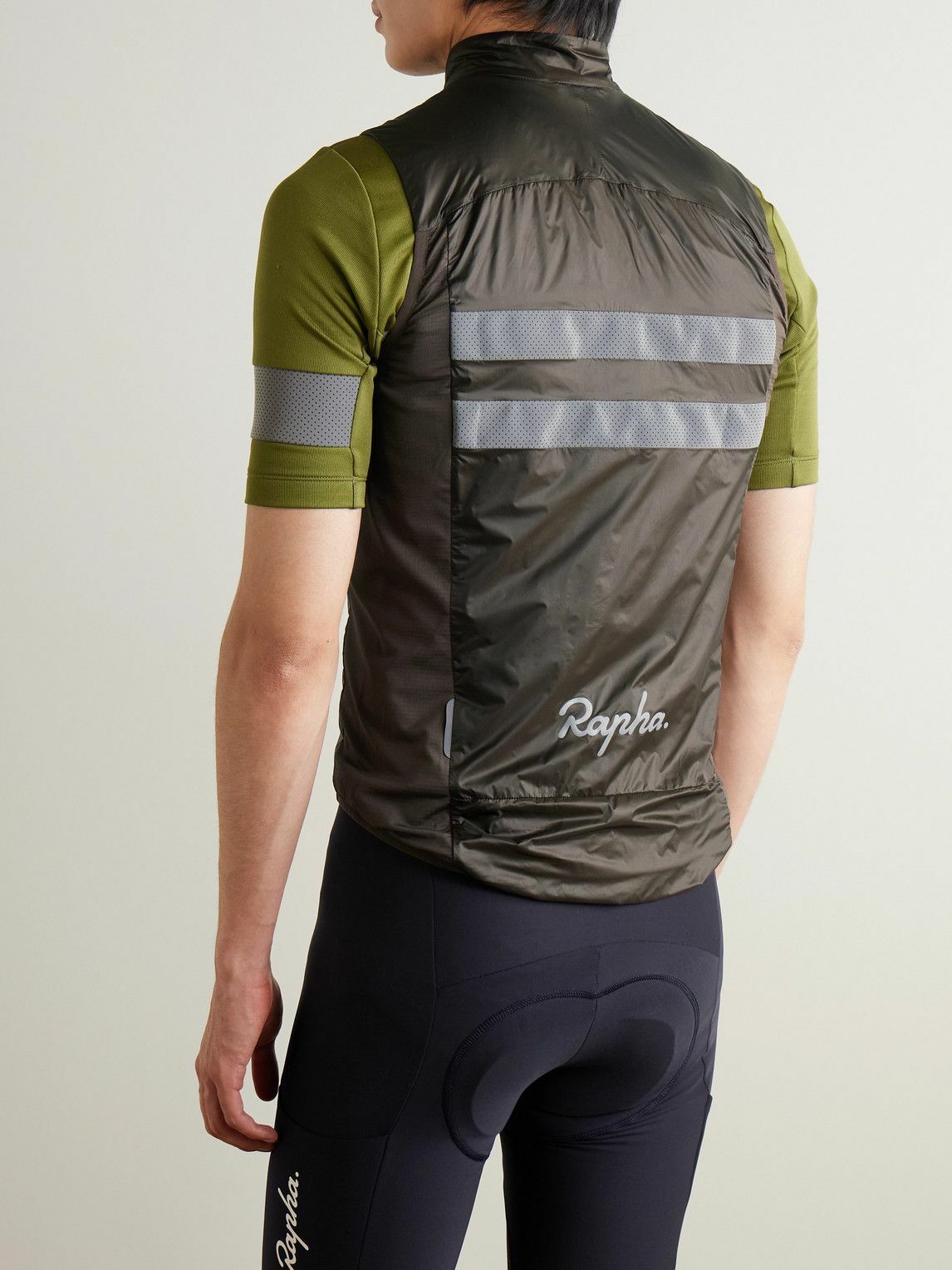 Rapha - Brevet Striped Shell Cycling Gilet - Brown