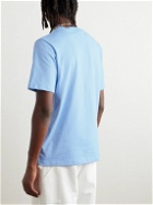 Casablanca - Tennis Club Logo-Print Cotton-Jersey T-Shirt - Blue
