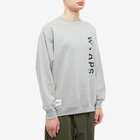 WTAPS Men's Design 01 Logo Sweater in Ash Grey