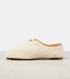 Loro Piana Floaty faux shearling-trimmed leather slippers