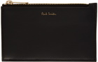 Paul Smith Black Signature Stripe Zip Wallet