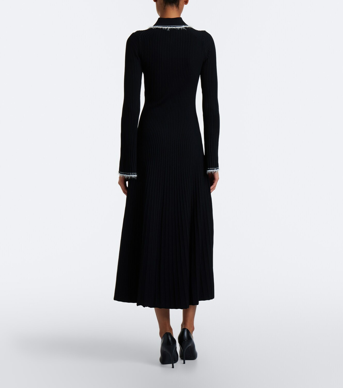 Simkhai Ribbed-knit shirt dress
