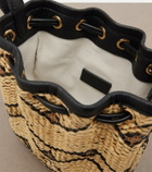 Valentino Garavani VLogo Mini raffia bucket bag