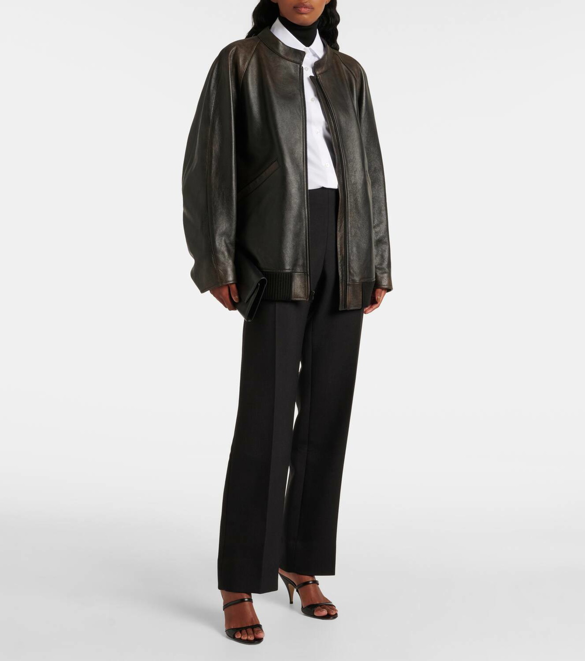 The Row Kengia leather jacket