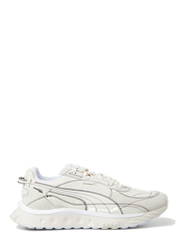 Photo: Wild Rider Embroidered Sneakers in Cream