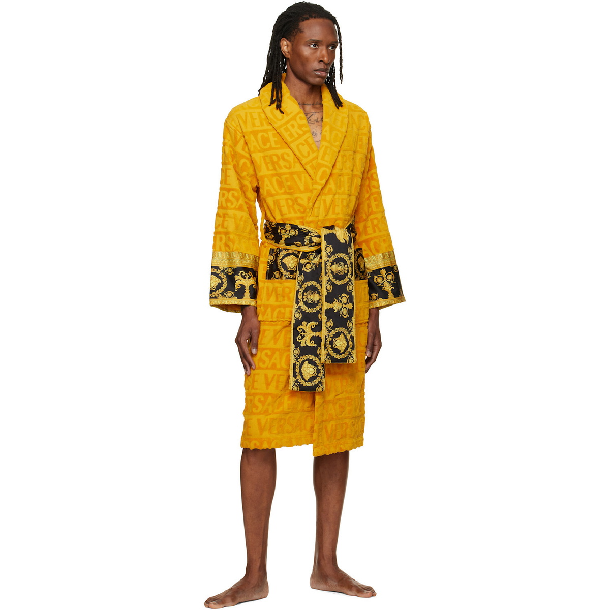 Versace Yellow 'I Heart Baroque' Bathrobe