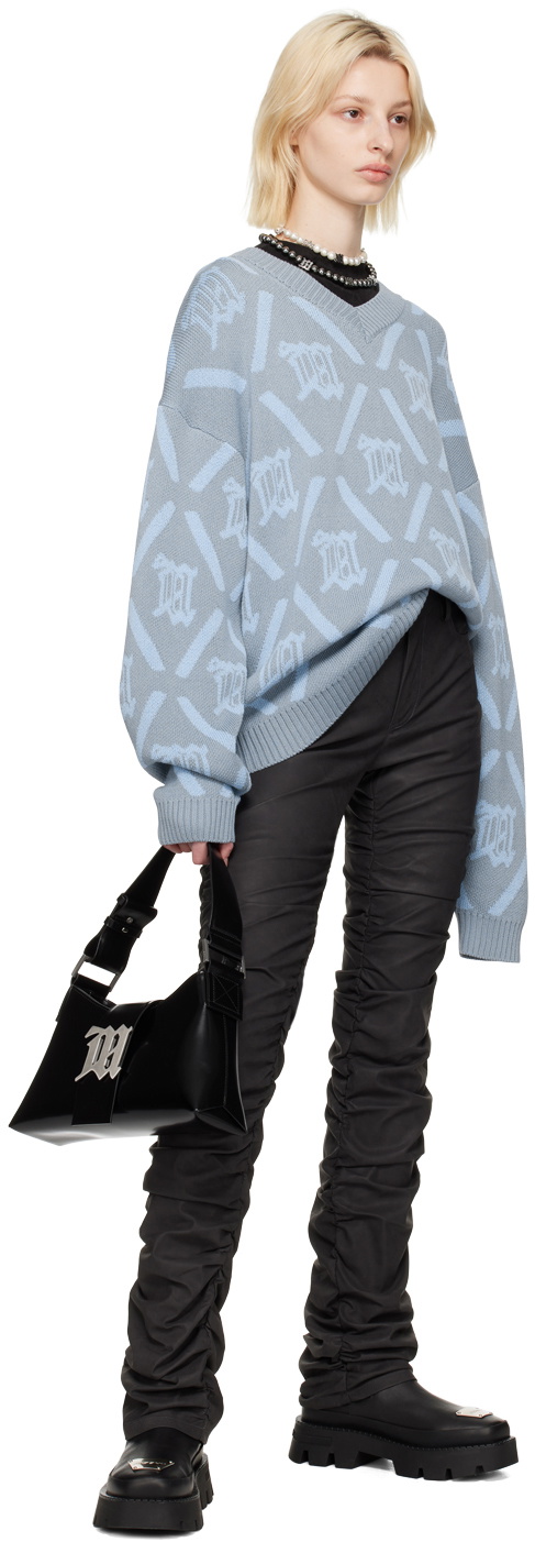 MISBHV Blue Argyle Sweater