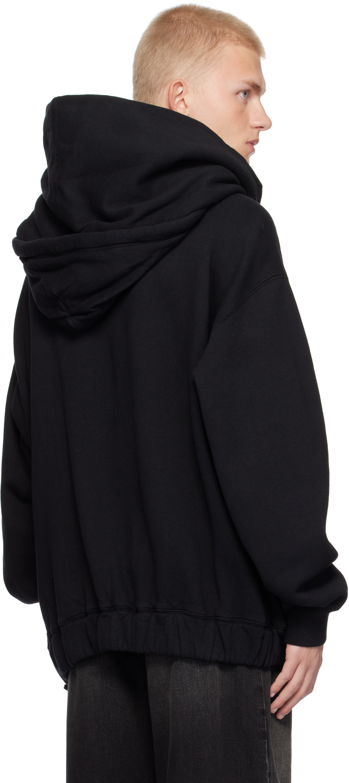 R13 Black Lillian Oversized Parka Hoodie