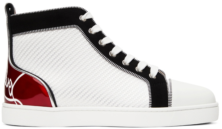 Photo: Christian Louboutin White & Black Fun Louis Sneakers