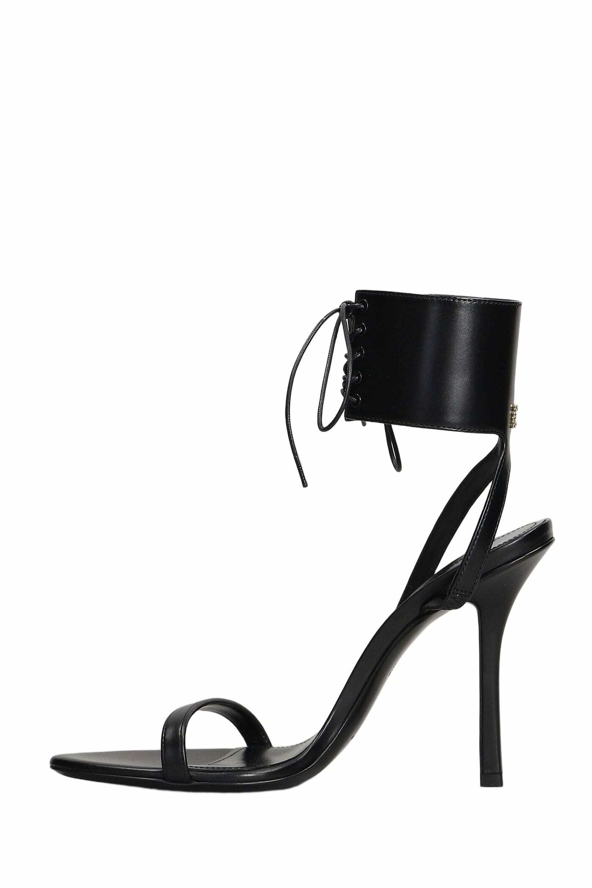 Givenchy 4g Liquid Lace Up Sandals In Black Leather Givenchy