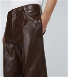Bottega Veneta - Leather straight pants