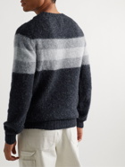 Howlin' - Striped Brushed Wool Sweater - Gray