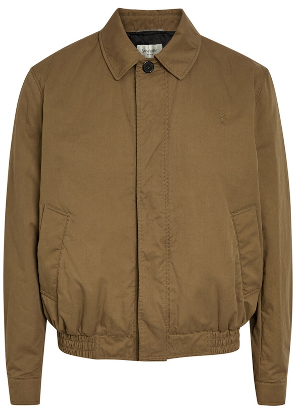 Photo: Saint Laurent Quilted Cotton Jacket Taupe