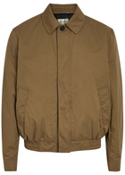 Saint Laurent Quilted Cotton Jacket Taupe