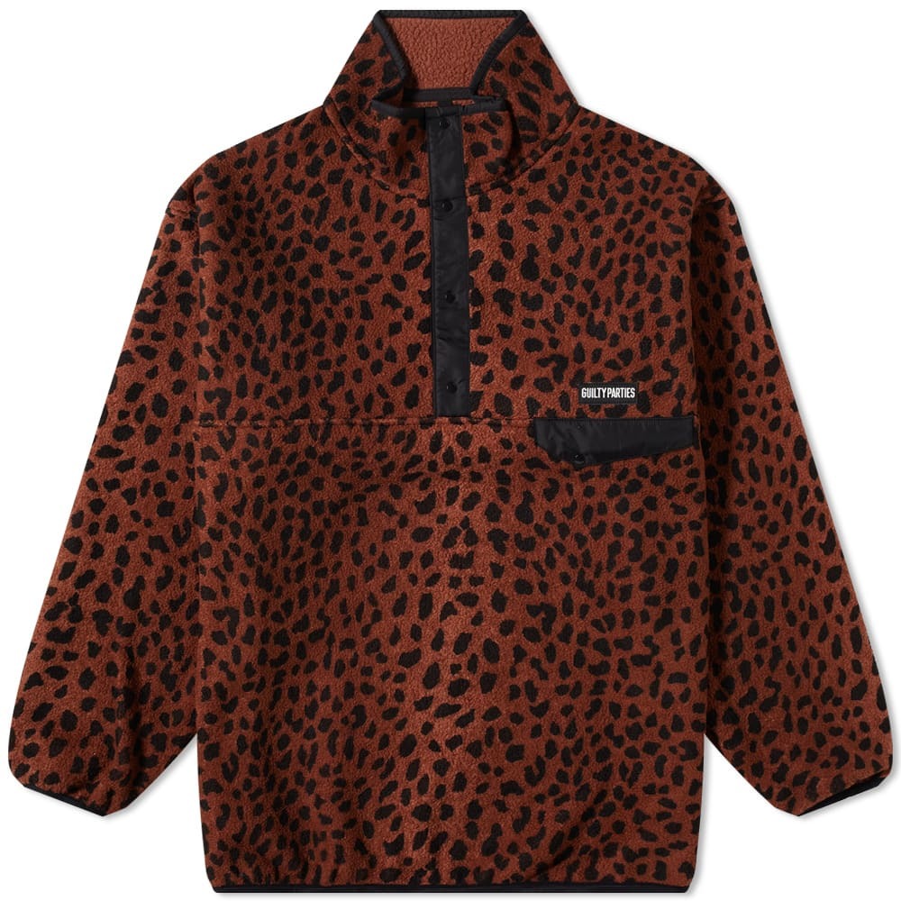 Wacko Maria Leopard Pullover Boa Fleece Jacket Wacko Maria