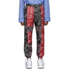 Palm Angels Black and Red Bandana Patchwork Aftersport Track Pants