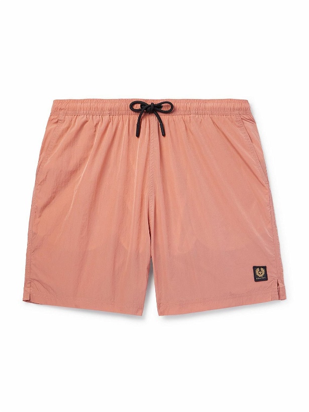 Photo: Belstaff - Clipper Straight-Leg Mid-Length Swim Shorts - Pink
