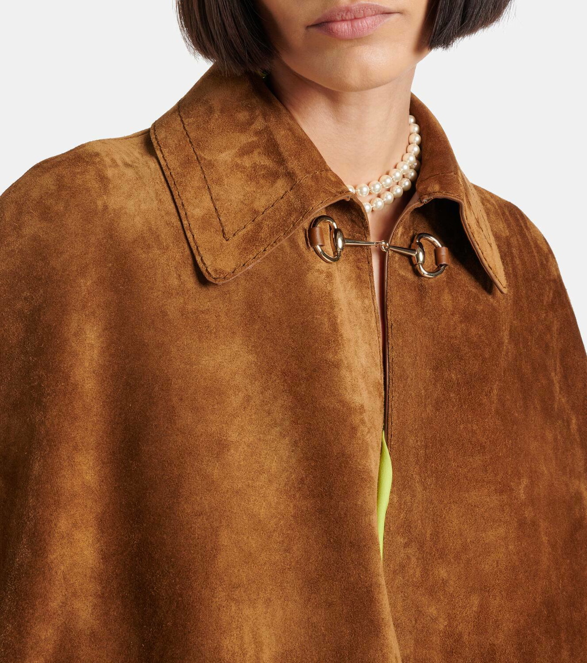 Gucci Horsebit suede cape