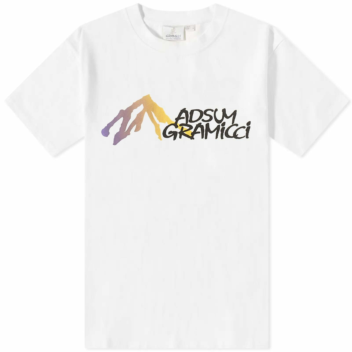 Gramicci x Adsum Branded Merch T-Shirt in White Gramicci