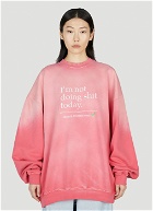 VETEMENTS Slogan Sweatshirt female Pink