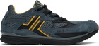 Lanvin Blue & Yellow Meteor Runner Sneakers