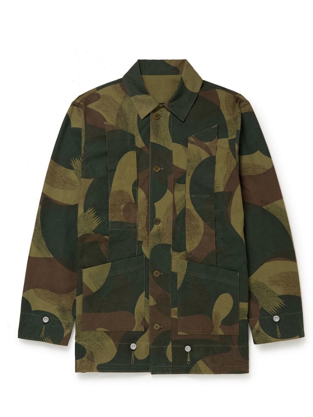 Photo: Double Eleven - Reversible Camouflage-Print Cotton-Canvas Field Jacket - Green