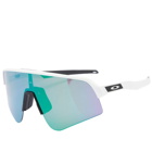 Oakley Men's Sutro Lite Sweep Sunglasses in Matte White/Prizm Road Jade