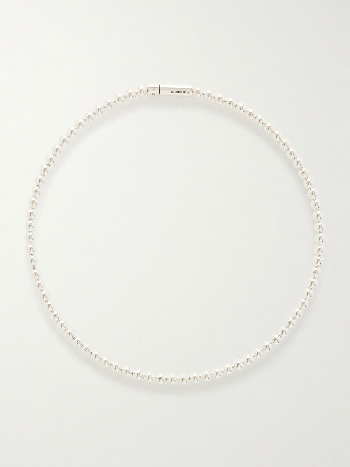 Le Gramme - 53g Beaded Sterling Silver Necklace