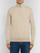 Loro Piana - Roadster Striped Cashmere Half-Zip Sweater - Neutrals