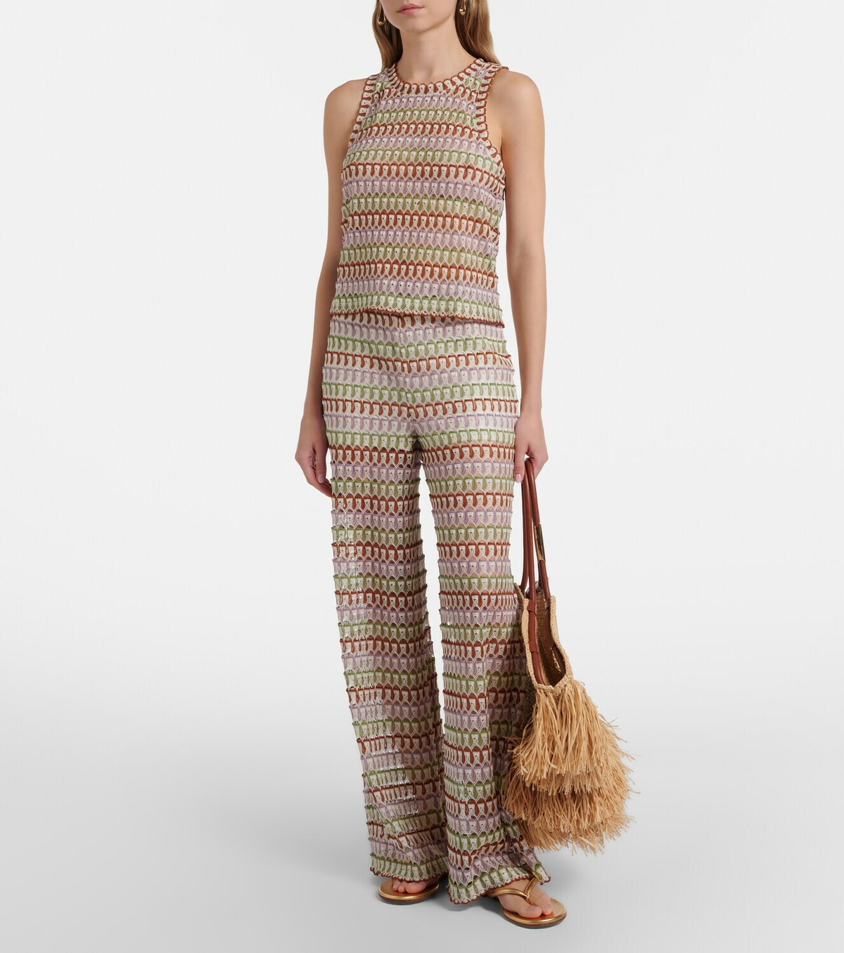 Veronica Beard Rhett crochet tank top