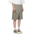Rick Owens Taupe Tower Heizer Cargo Shorts