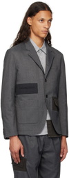 UNDERCOVER Gray Paneled Blazer