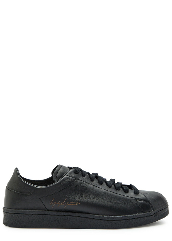 Photo: Y-3 X Adidas Superstar Leather Sneakers Black
