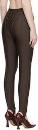 Mugler SSENSE Exclusive Brown Corseted Leggings