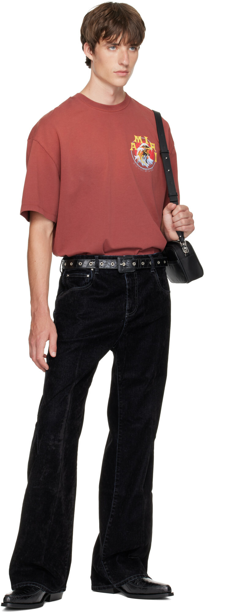 AMIRI Red 'Amiri Eagle' OS T-shirt