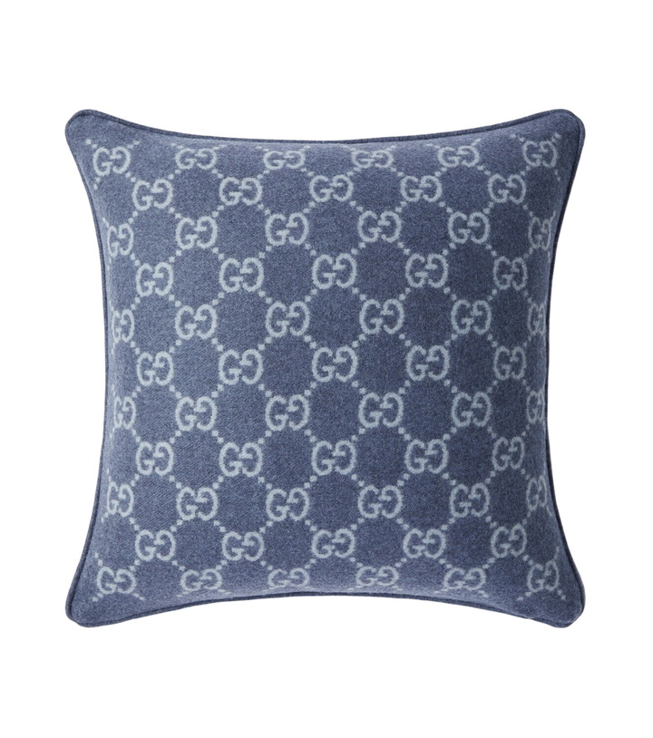 Photo: Gucci GG jacquard wool and cashmere cushion