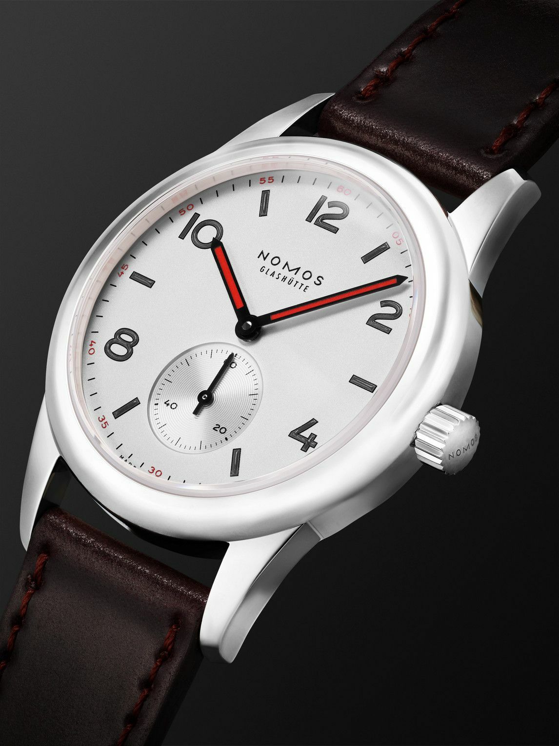 NOMOS Glashütte - Club Automatic 36mm Stainless Steel and Leather Watch, Ref. No. 703.1