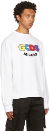 GCDS White Cute Logo Sweatshirt
