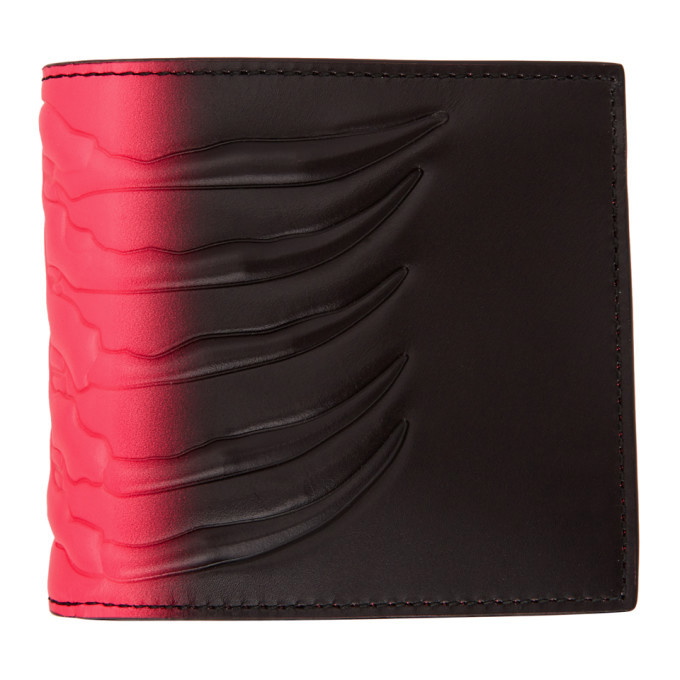 Photo: Alexander McQueen Black and Pink Rib Cage Wallet