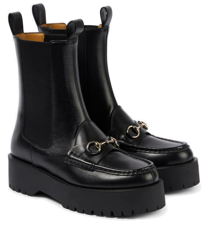 Photo: Gucci Horsebit leather Chelsea boots