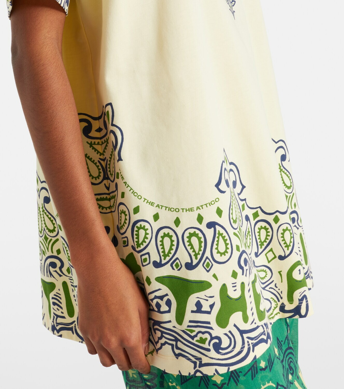 The Attico Bandana oversized cotton jersey T-shirt