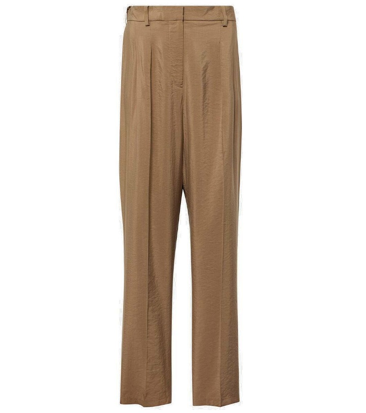 Photo: Joseph Pleated silk-blend twill straight pants