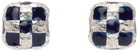 MAPLE Silver & Navy Davie Earrings