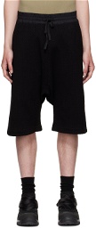 BYBORRE Black Organic Cotton Shorts