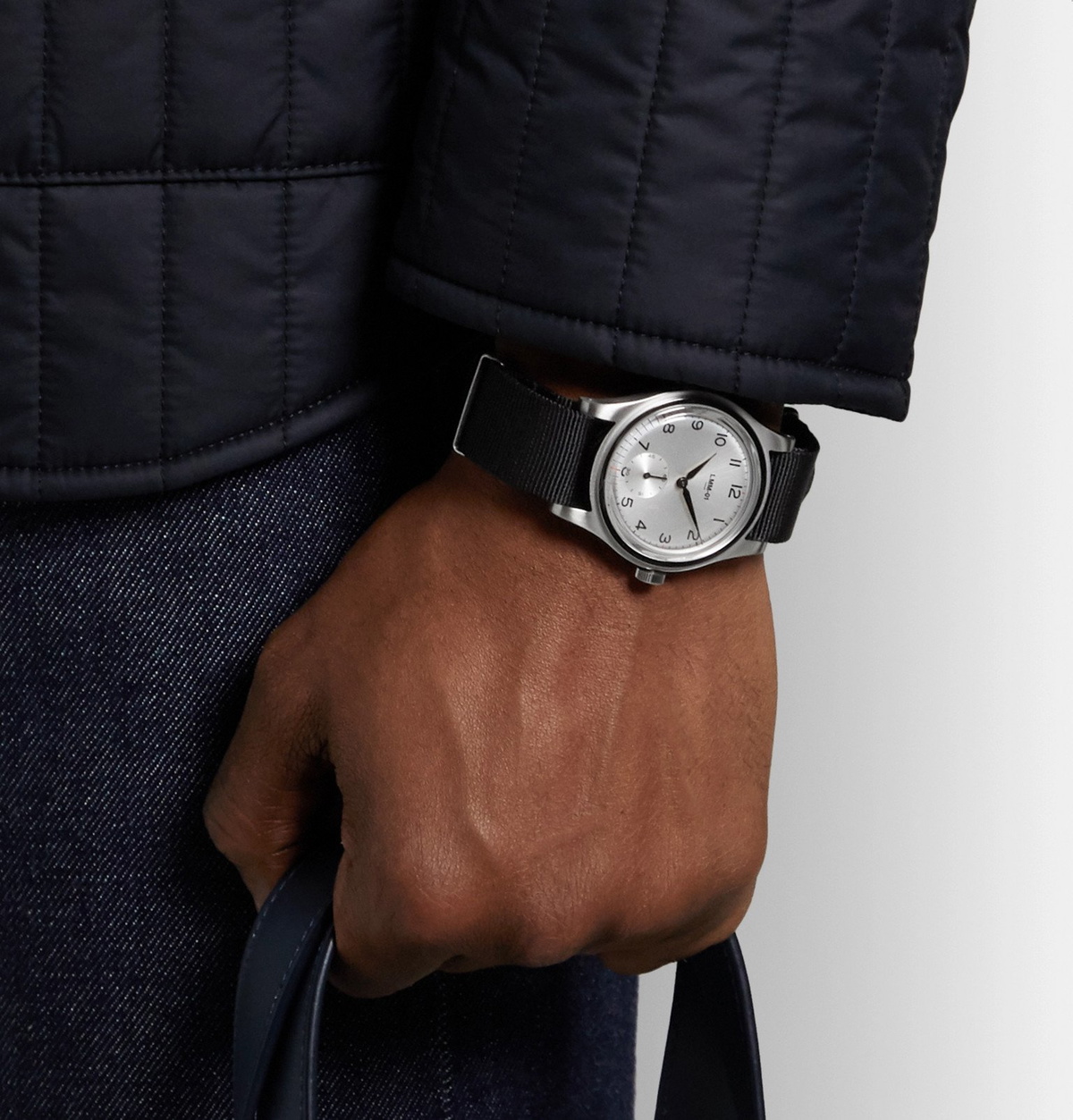 Merci - LMM-01 Grand Pa' 38mm Stainless Steel and NATO Webbing Watch - Silver