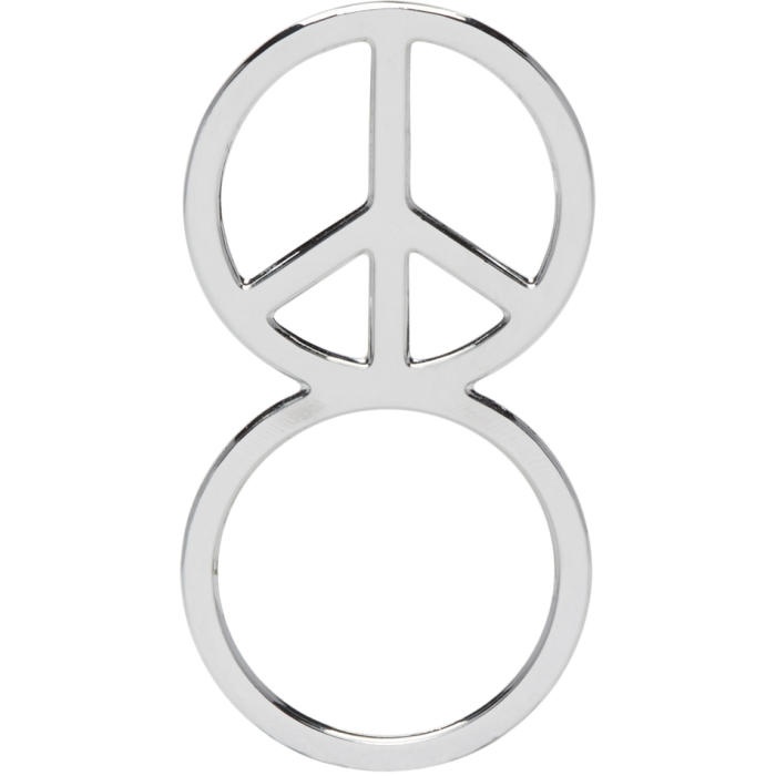 Photo: Haal Sliver Peace Sign Ring
