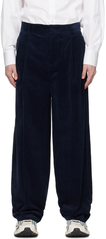 Photo: We11done Navy Wide-Leg Trousers