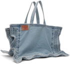 Y/Project Blue Maxi Wire Cabas Denim Tote