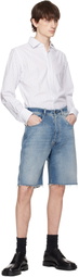 Maison Margiela Blue Cut-Off Denim Shorts