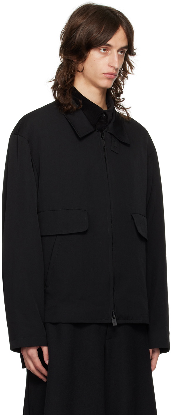 YOHJI YAMAMOTO Black Gabardine Standard Jacket